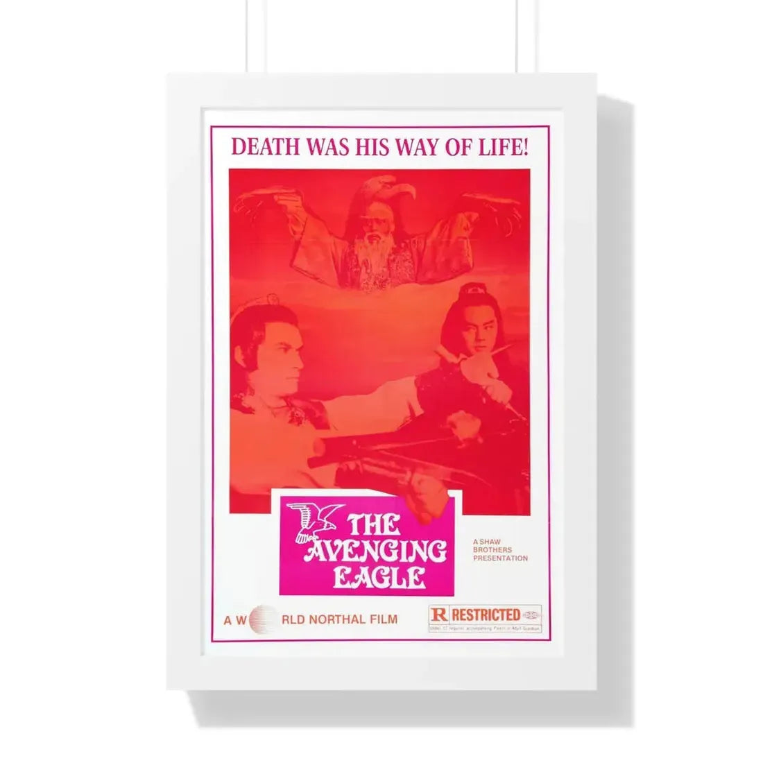 THE AVENGING EAGLE 1978 - Framed Movie Poster 16″ x 24″ White - The Sticker Space