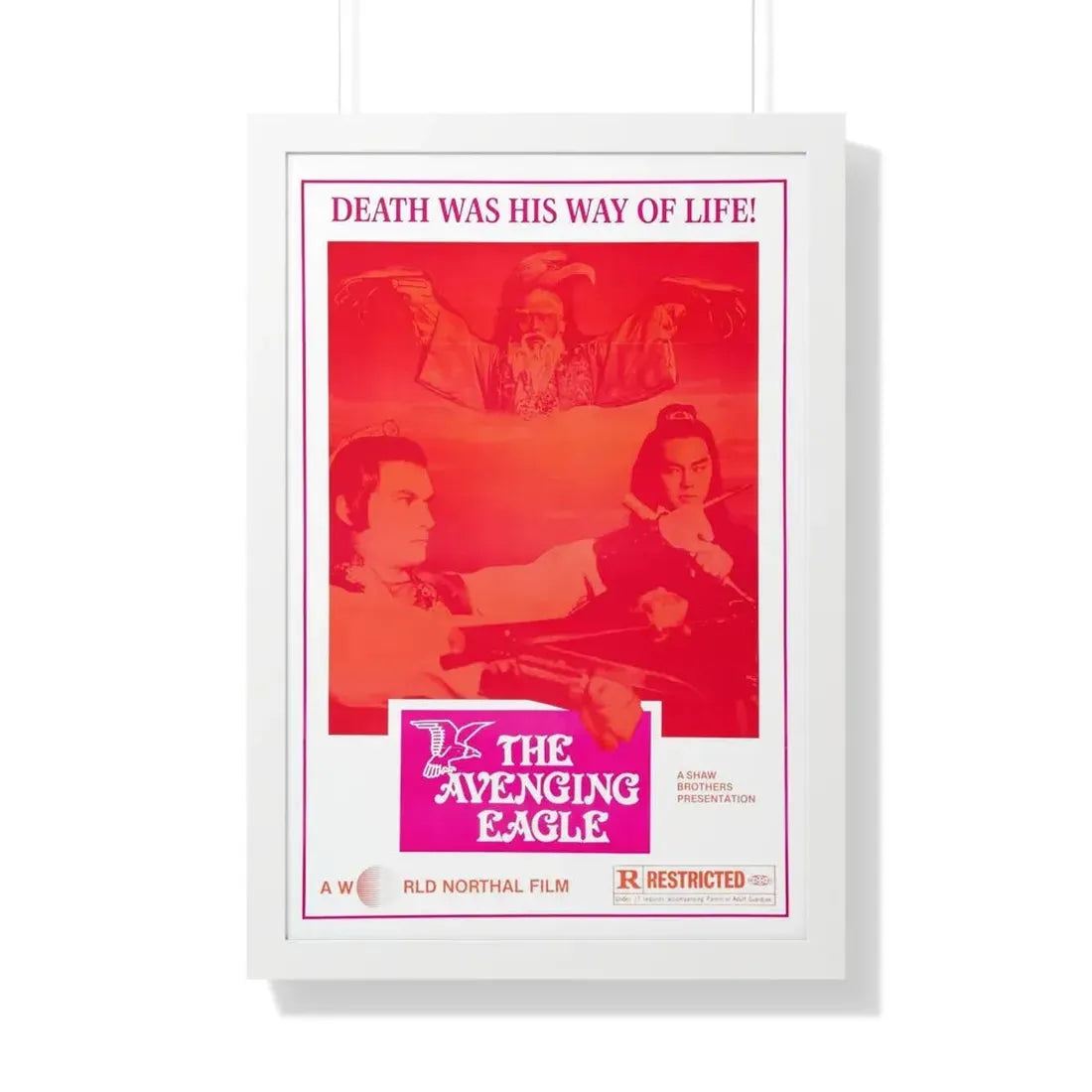 THE AVENGING EAGLE 1978 - Framed Movie Poster 20" x 30" White - The Sticker Space