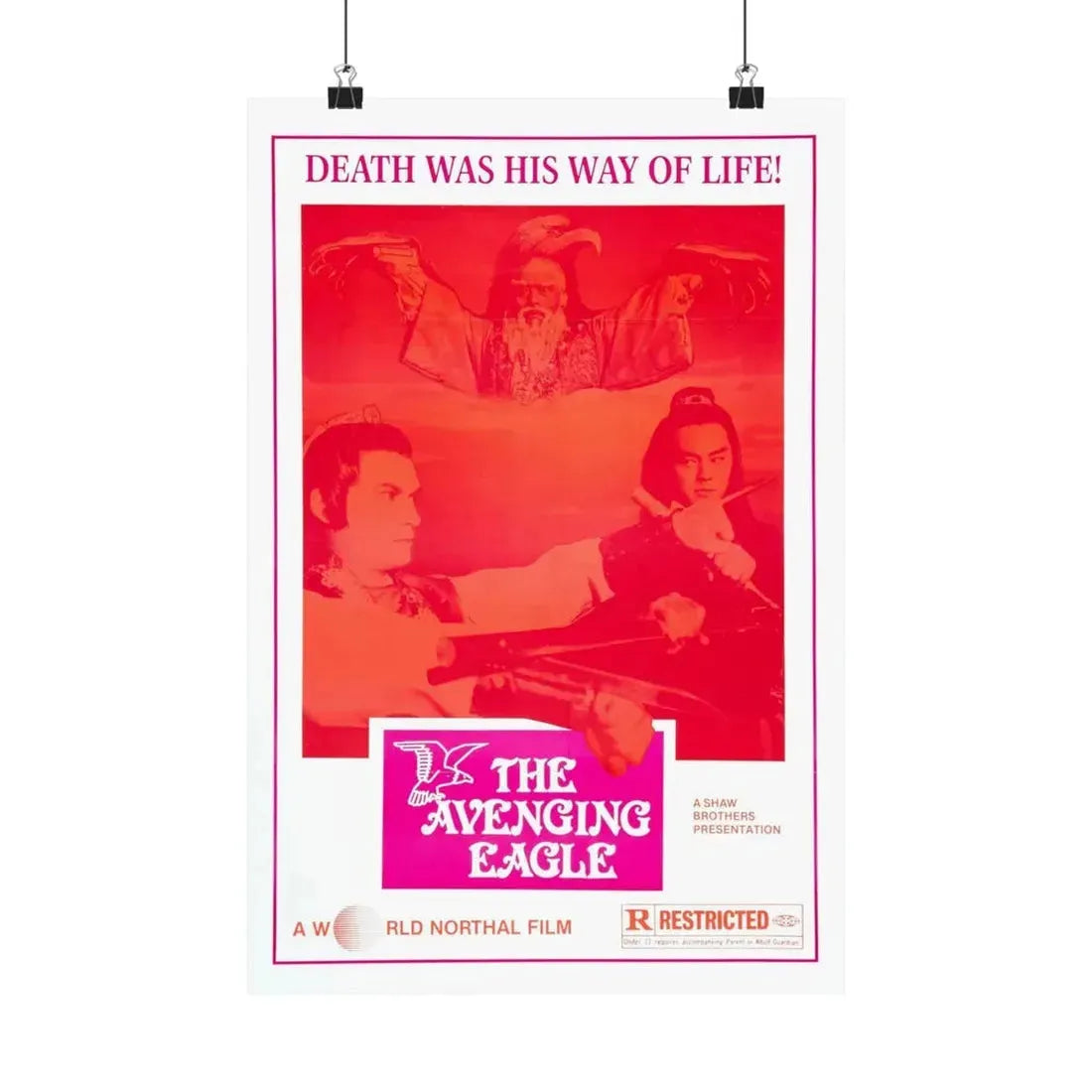 THE AVENGING EAGLE 1978 - Paper Movie Poster 12″ x 18″ Matte - The Sticker Space