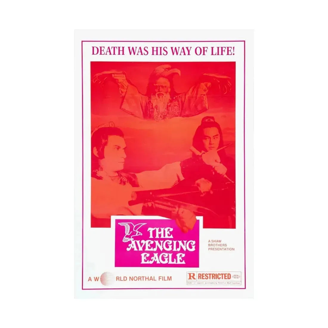 THE AVENGING EAGLE 1978 - Paper Movie Poster - The Sticker Space