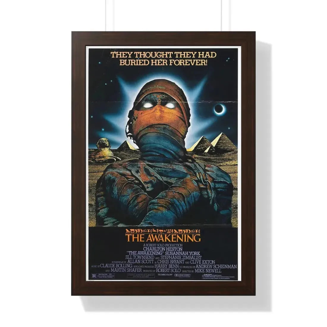 THE AWAKENING 1980 - Framed Movie Poster 16″ x 24″ Walnut - The Sticker Space