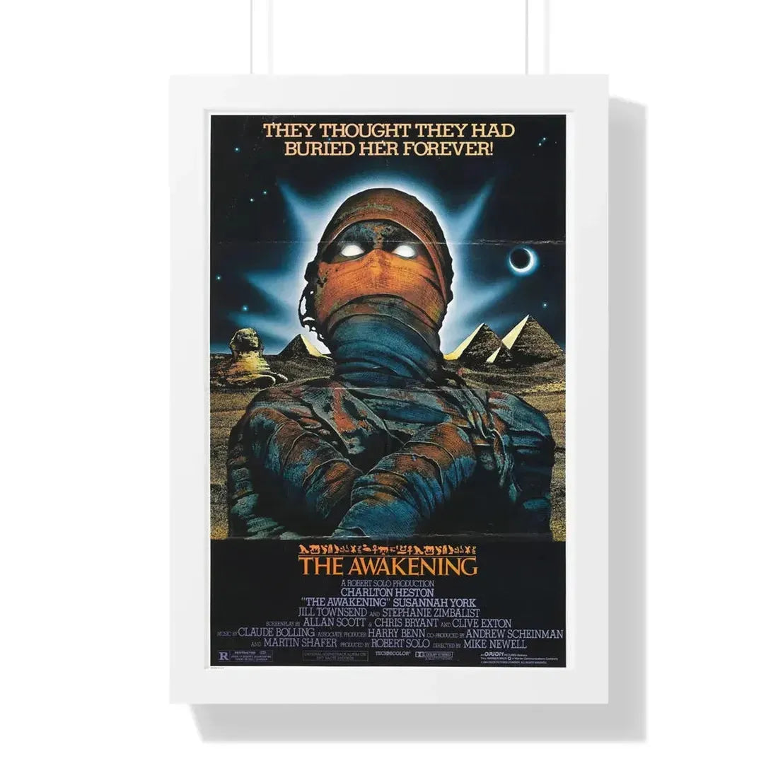 THE AWAKENING 1980 - Framed Movie Poster 16″ x 24″ White - The Sticker Space