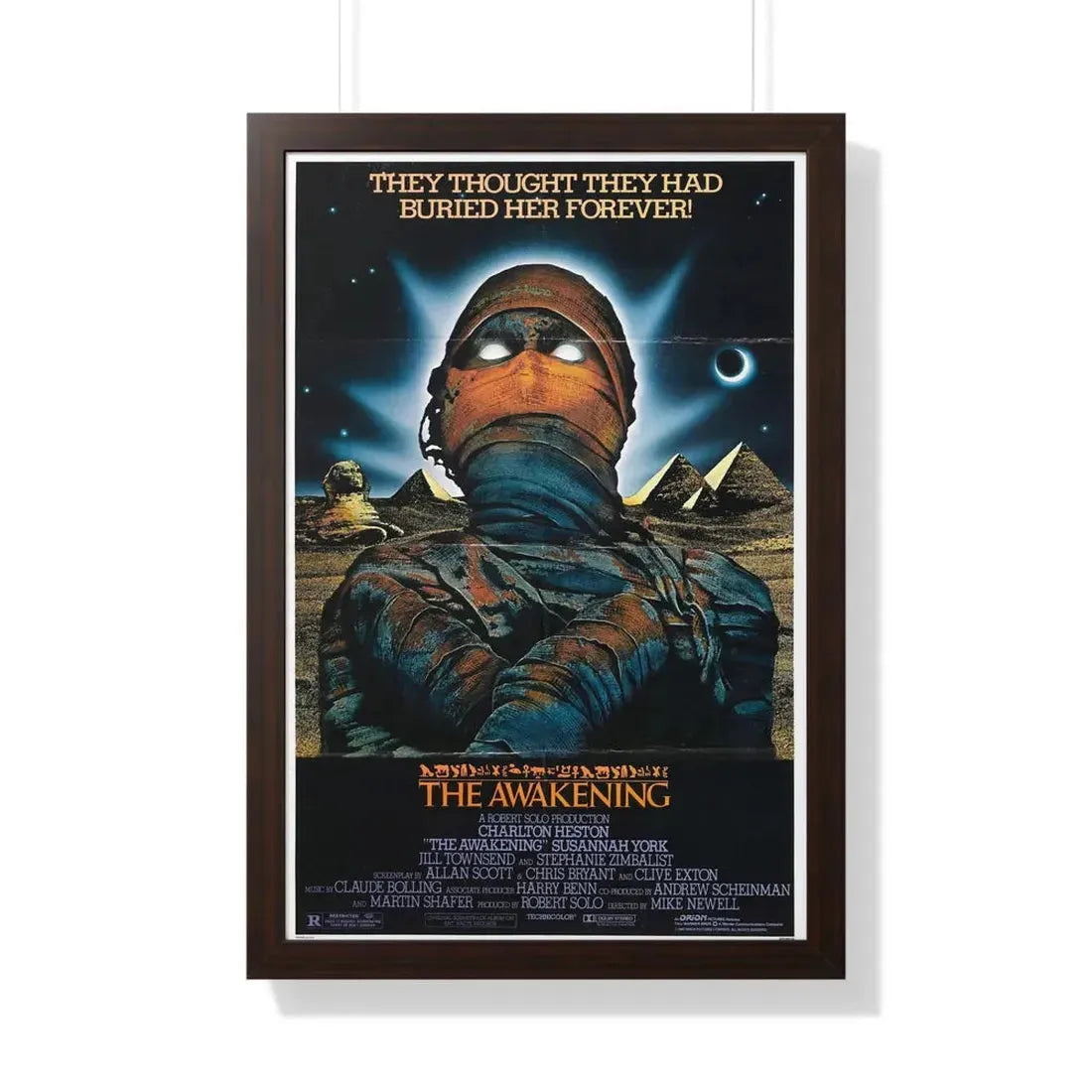 THE AWAKENING 1980 - Framed Movie Poster 20" x 30" Walnut - The Sticker Space
