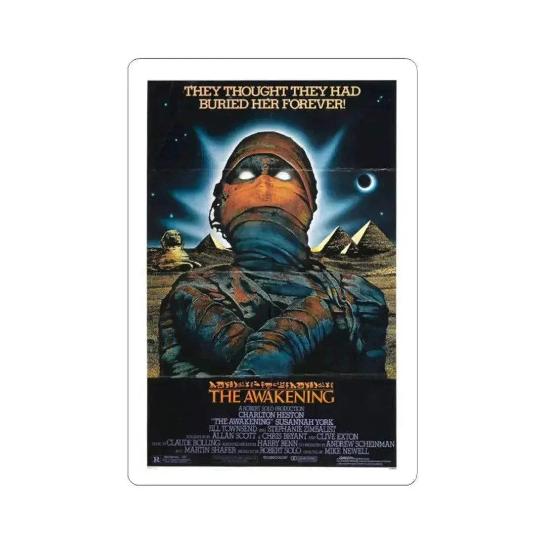 THE AWAKENING 1980 Movie Poster - STICKER Vinyl Kiss-Cut Decal 2 Inch White - The Sticker Space