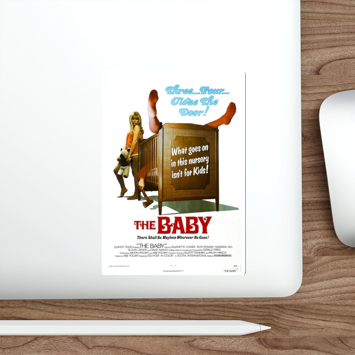 THE BABY 1973 Movie Poster STICKER Vinyl Die-Cut Decal-The Sticker Space