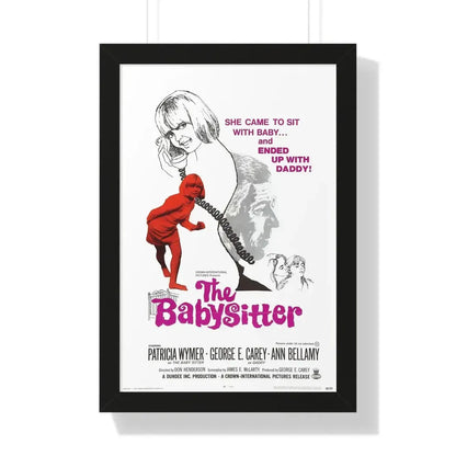 THE BABYSITTER 1969 - Framed Movie Poster 16″ x 24″ Black - The Sticker Space