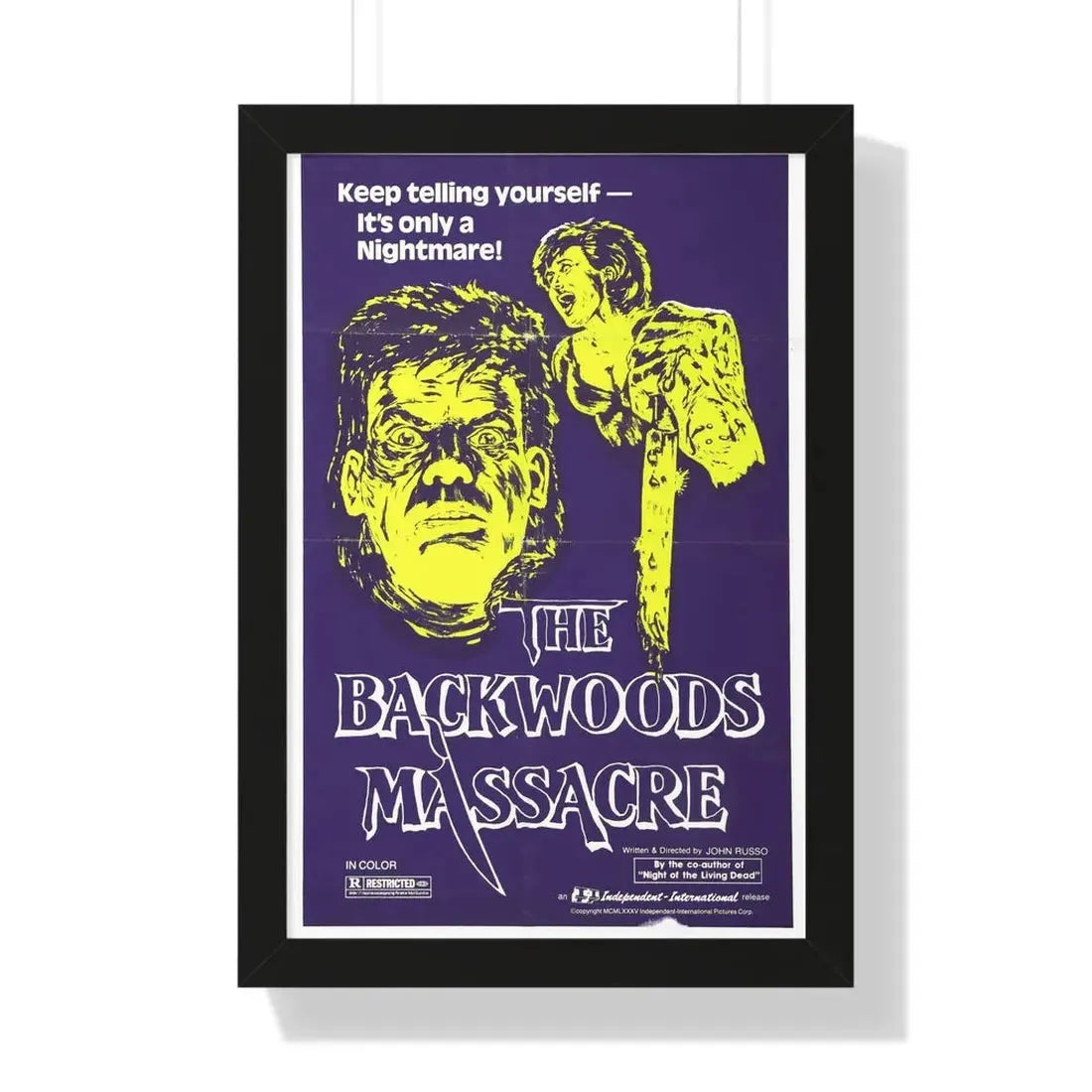 THE BACKWOODS MASSACRE (MIDNIGHT) 1982 - Framed Movie Poster 16″ x 24″ Black - The Sticker Space