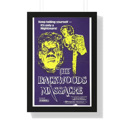 THE BACKWOODS MASSACRE (MIDNIGHT) 1982 - Framed Movie Poster 16″ x 24″ Black - The Sticker Space