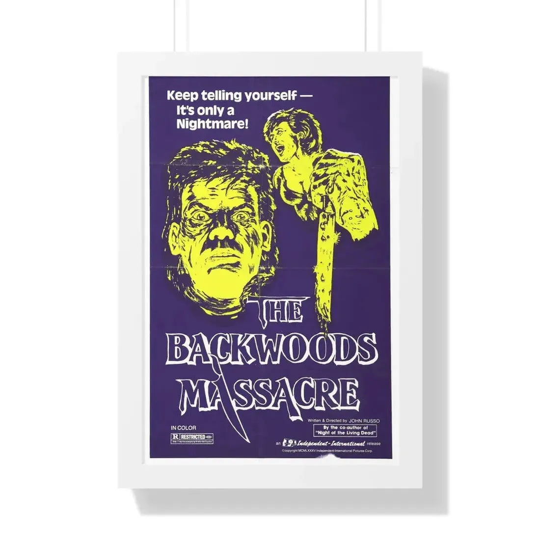 THE BACKWOODS MASSACRE (MIDNIGHT) 1982 - Framed Movie Poster 16″ x 24″ White - The Sticker Space