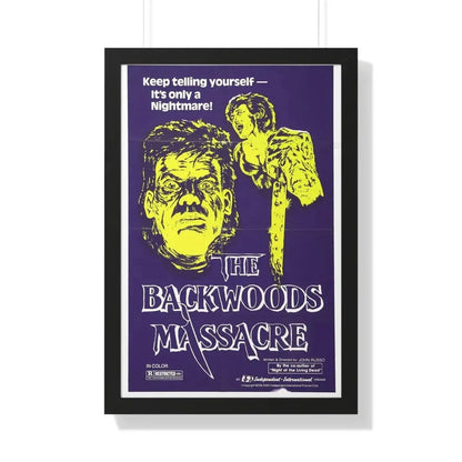 THE BACKWOODS MASSACRE (MIDNIGHT) 1982 - Framed Movie Poster 20" x 30" Black - The Sticker Space