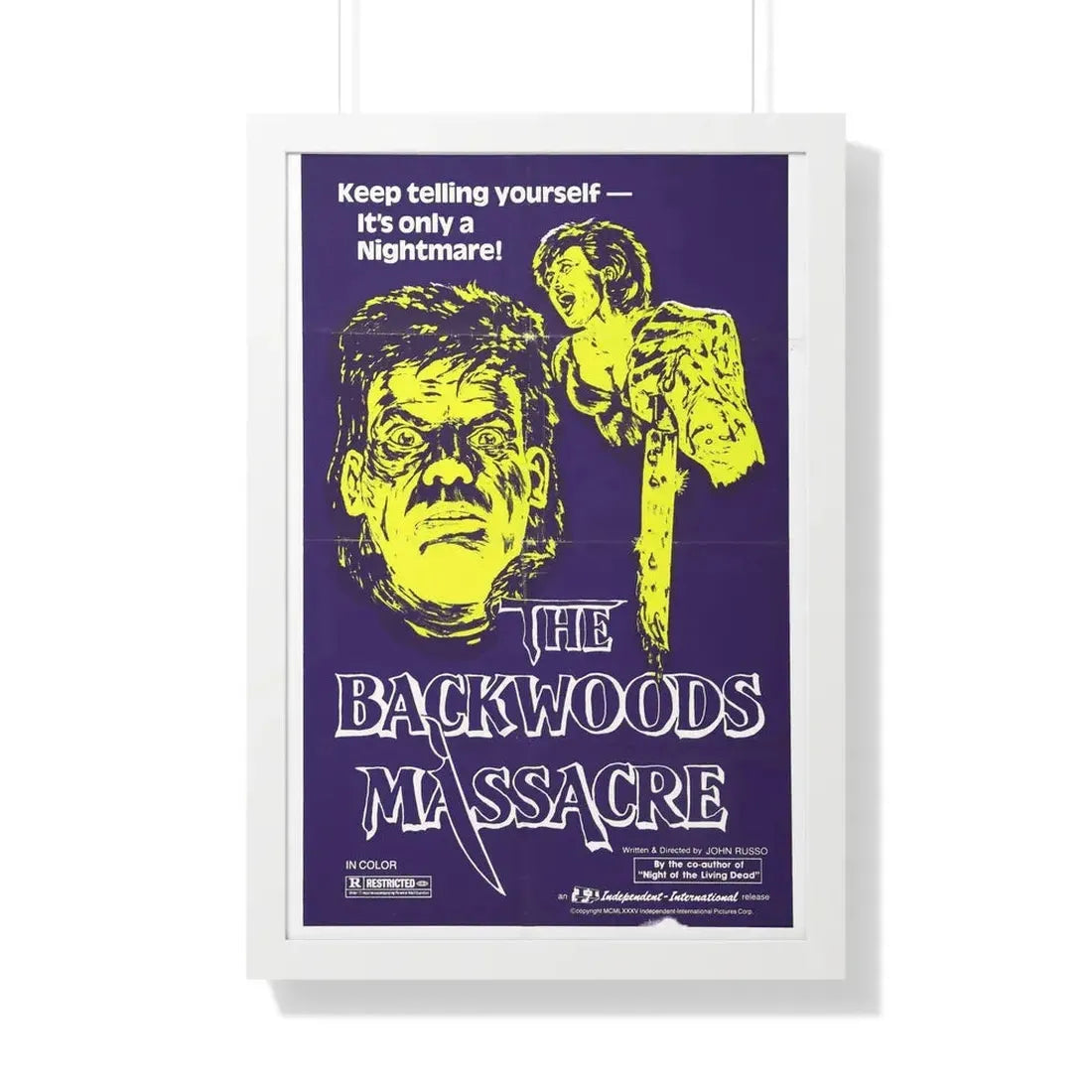 THE BACKWOODS MASSACRE (MIDNIGHT) 1982 - Framed Movie Poster 20" x 30" White - The Sticker Space
