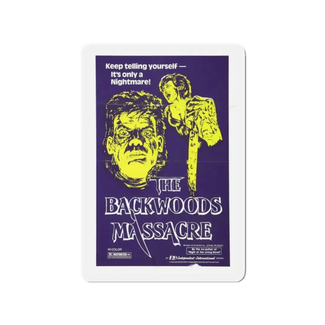 THE BACKWOODS MASSACRE (MIDNIGHT) 1982 Movie Poster - Refrigerator Magnet 2 Inch Die-Cut - The Sticker Space