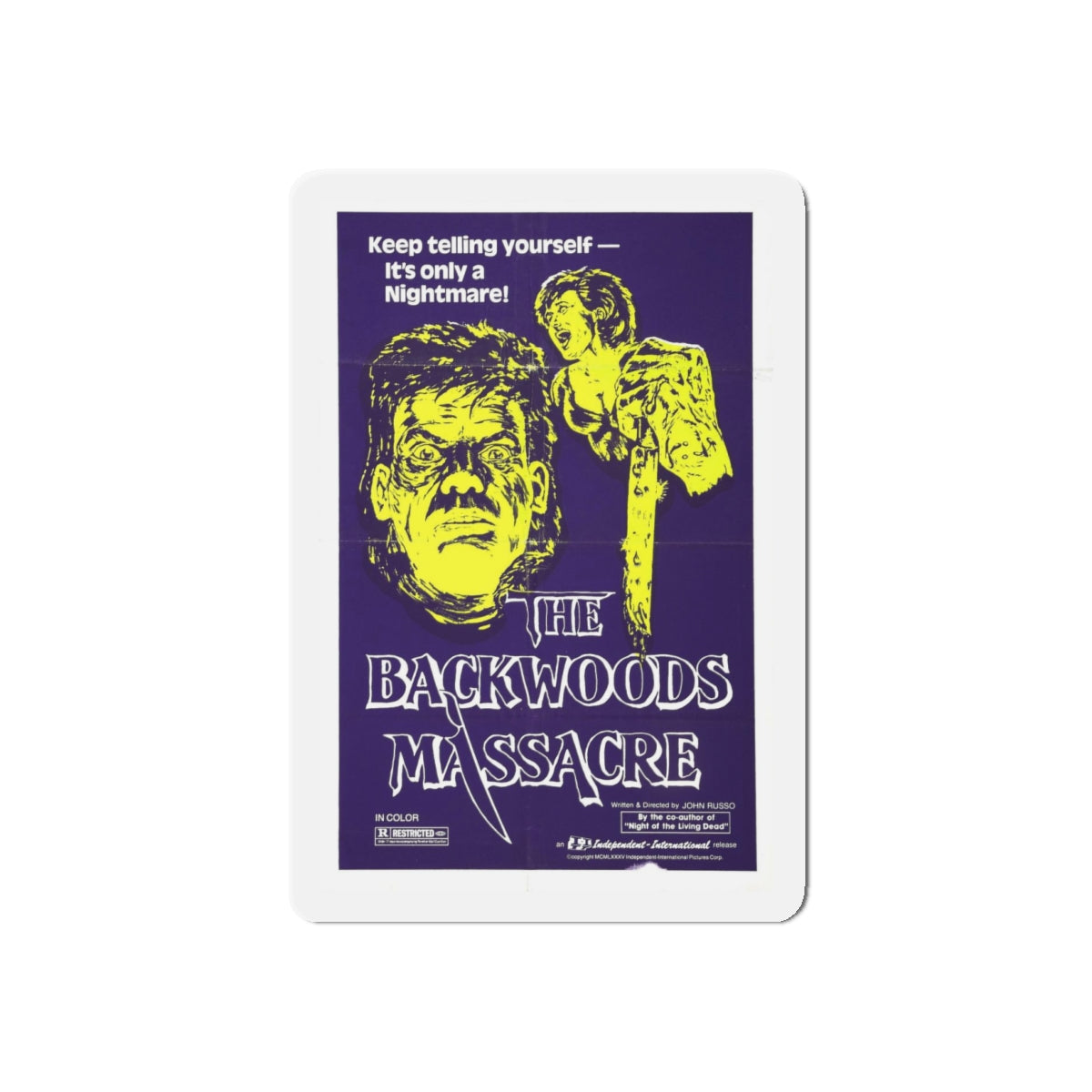 THE BACKWOODS MASSACRE (MIDNIGHT) 1982 Movie Poster - Refrigerator Magnet-4" x 4"-The Sticker Space