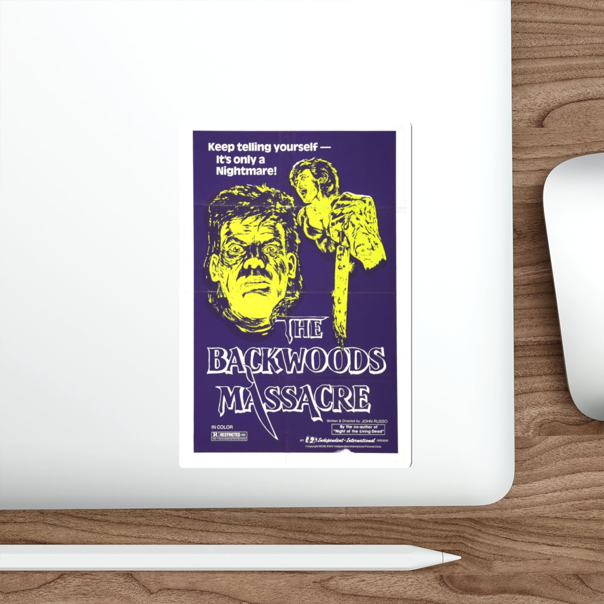 THE BACKWOODS MASSACRE (MIDNIGHT) 1982 Movie Poster STICKER Vinyl Die-Cut Decal-The Sticker Space