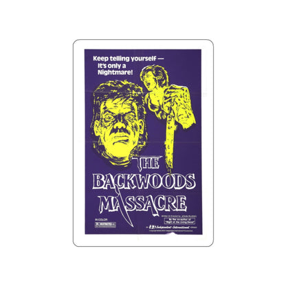 THE BACKWOODS MASSACRE (MIDNIGHT) 1982 Movie Poster STICKER Vinyl Die-Cut Decal-White-The Sticker Space