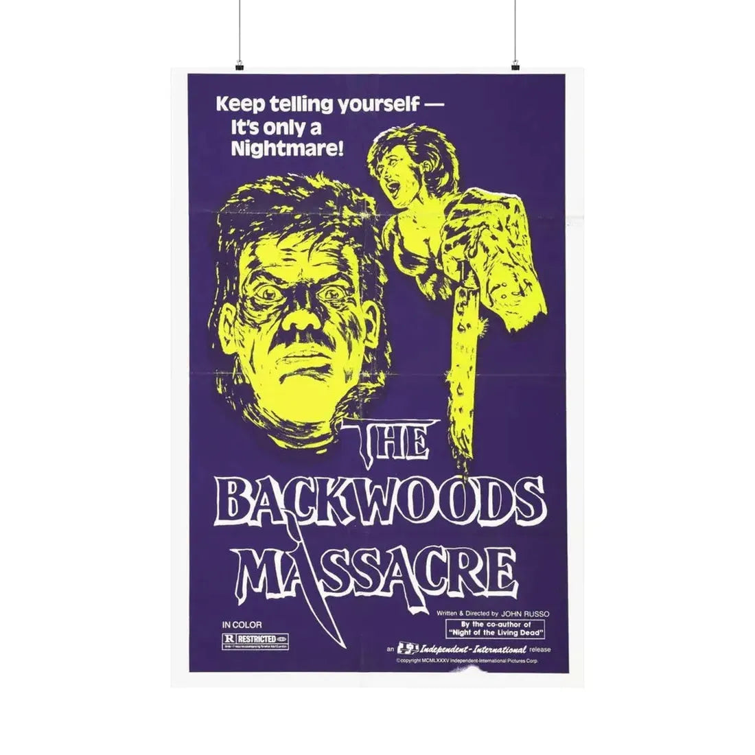 THE BACKWOODS MASSACRE (MIDNIGHT) 1982 - Paper Movie Poster 36" x 54" Matte - The Sticker Space