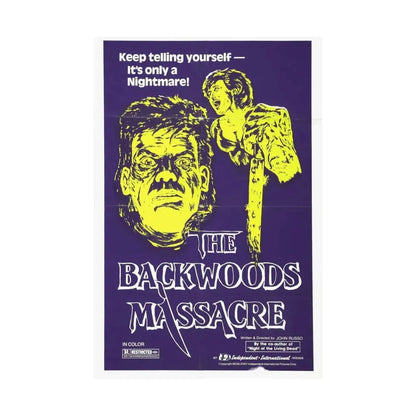 THE BACKWOODS MASSACRE (MIDNIGHT) 1982 - Paper Movie Poster - The Sticker Space