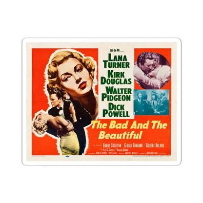 The Bad and the Beautiful 1952 Movie Poster - STICKER Vinyl Kiss-Cut Decal 2 Inch White - The Sticker Space