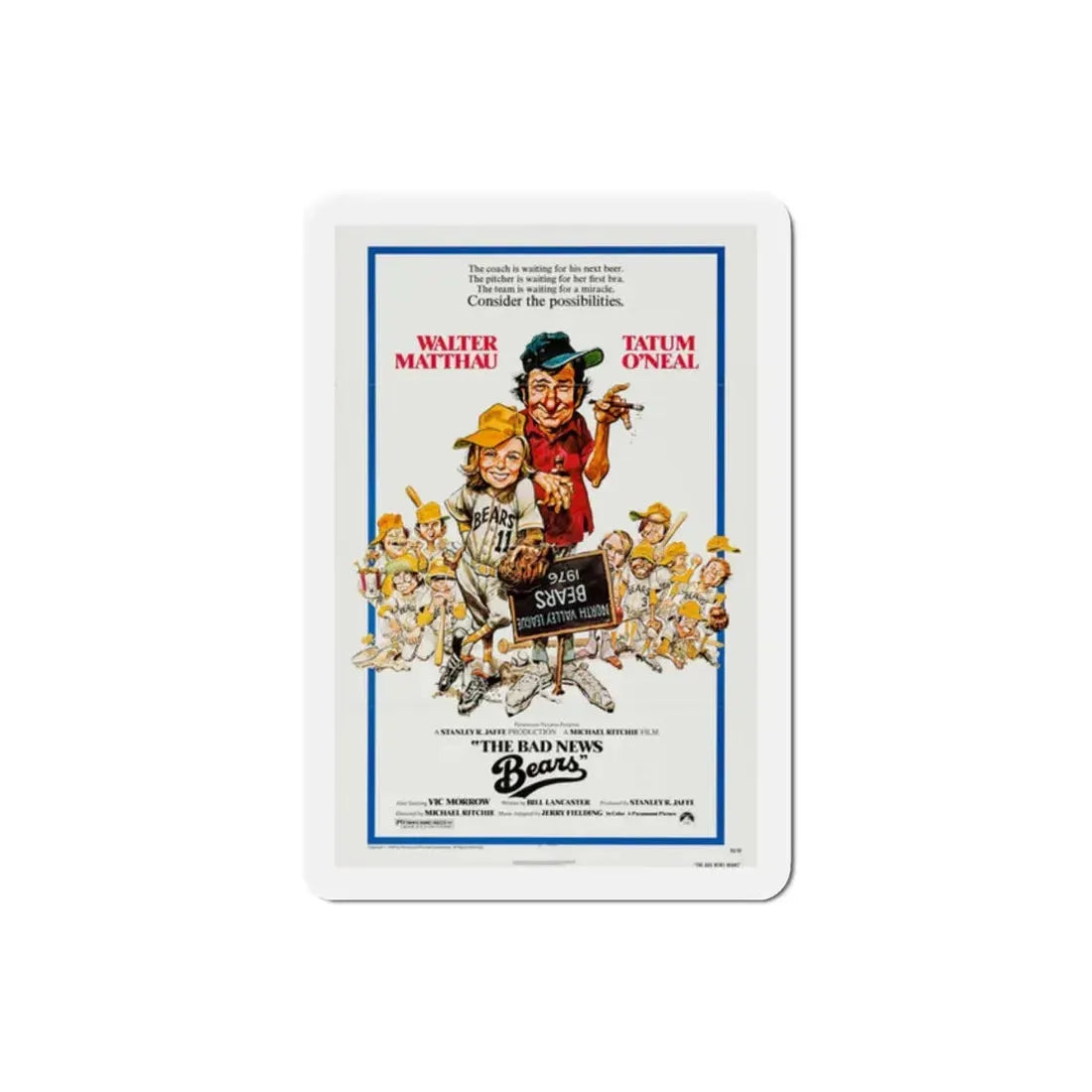 The Bad News Bears 1976 Movie Poster Refrigerator Magnet 2 Inch - The Sticker Space