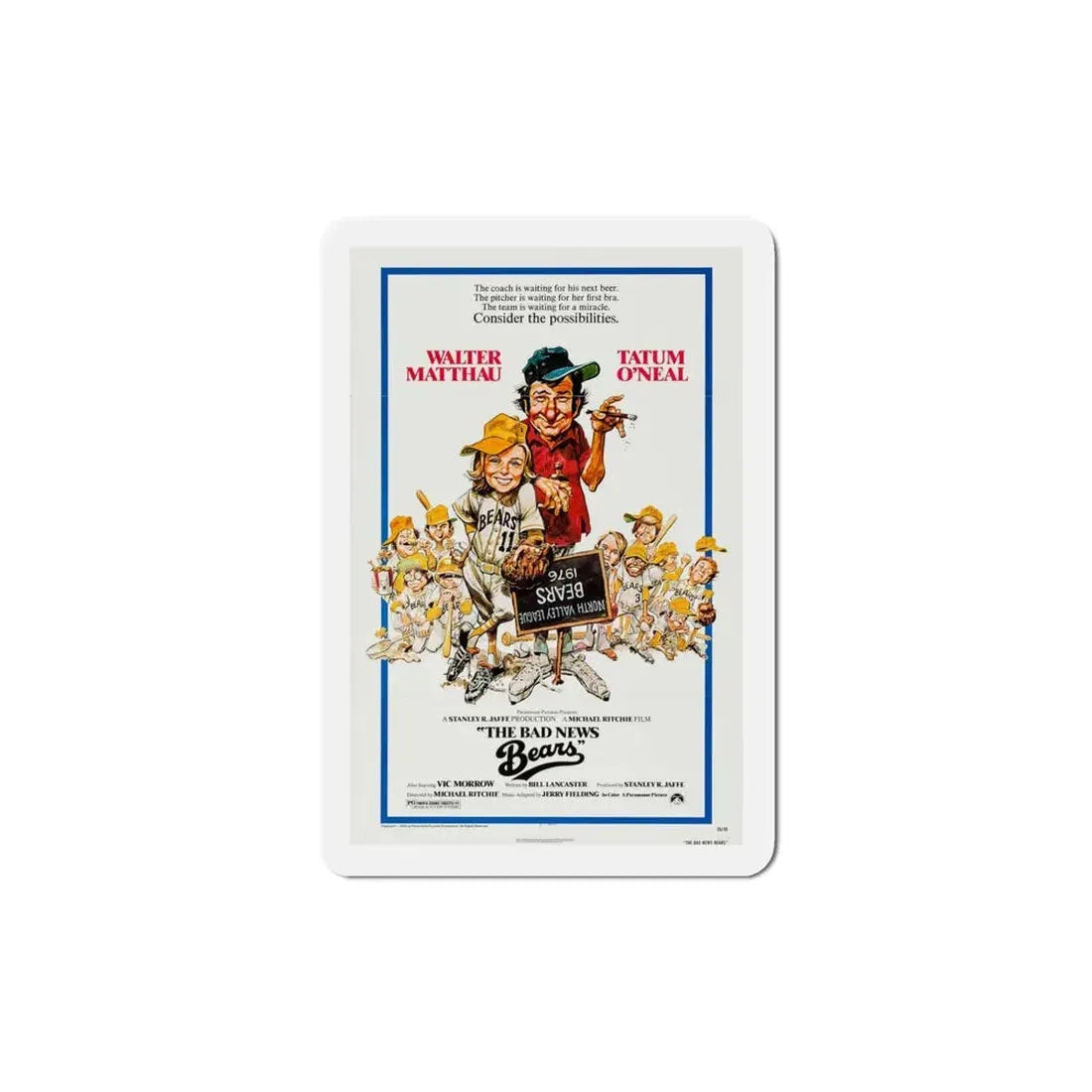 The Bad News Bears 1976 Movie Poster Refrigerator Magnet 4 Inch - The Sticker Space