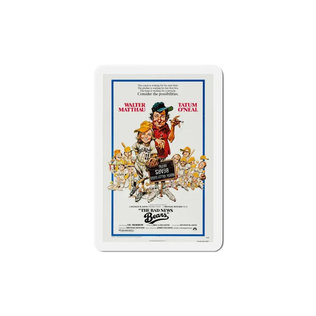 The Bad News Bears 1976 Movie Poster Refrigerator Magnet 6 Inch - The Sticker Space