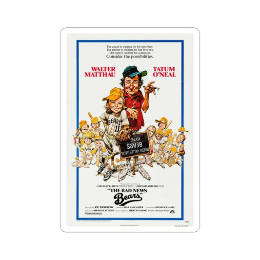 The Bad News Bears 1976 Movie Poster STICKER Vinyl Die-Cut Decal 2 Inch - The Sticker Space
