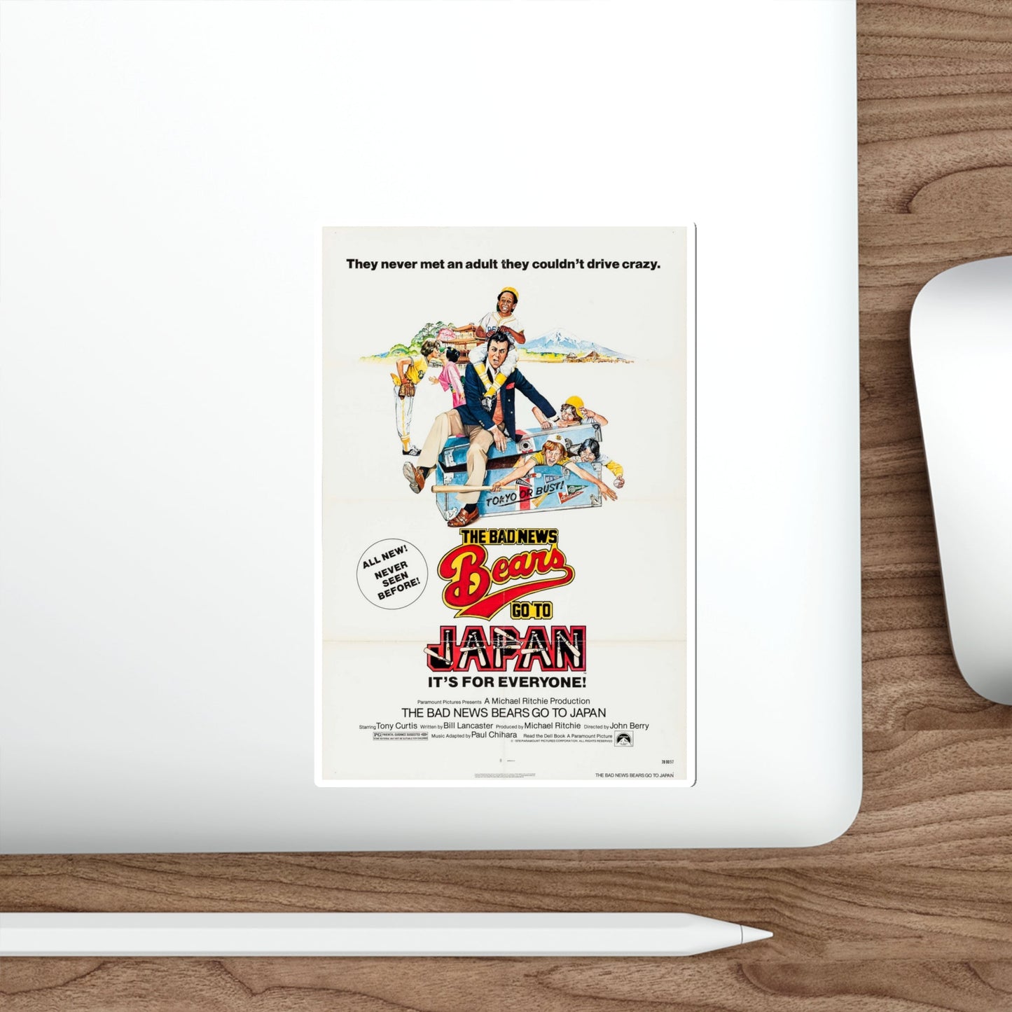 The Bad News Bears Go to Japan 1978 Movie Poster STICKER Vinyl Die-Cut Decal-The Sticker Space