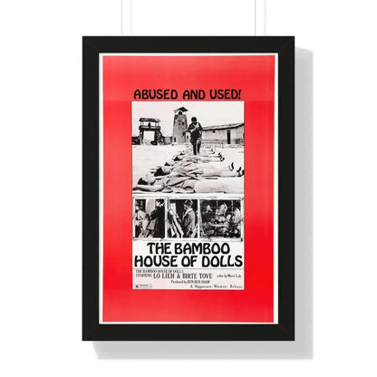 THE BAMBOO HOUSE OF DOLLS 1973 - Framed Movie Poster 16″ x 24″ Black - The Sticker Space