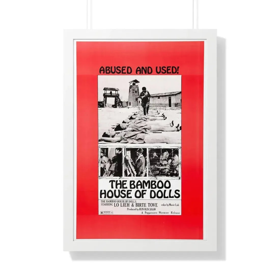 THE BAMBOO HOUSE OF DOLLS 1973 - Framed Movie Poster 20" x 30" White - The Sticker Space