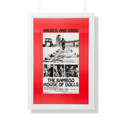 THE BAMBOO HOUSE OF DOLLS 1973 - Framed Movie Poster 20" x 30" White - The Sticker Space