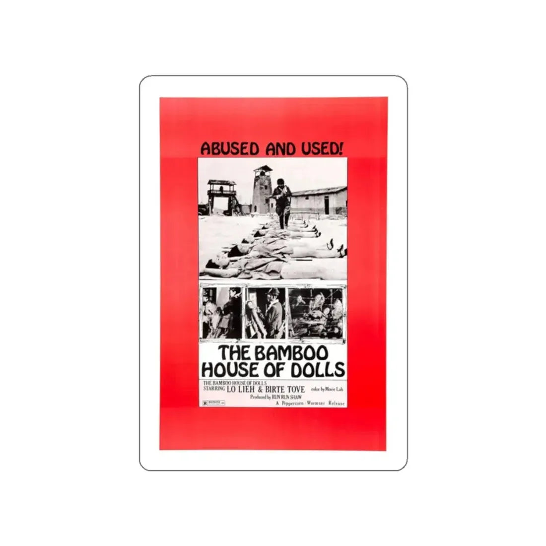 THE BAMBOO HOUSE OF DOLLS 1973 Movie Poster STICKER Vinyl Die-Cut Decal 2 Inch - The Sticker Space