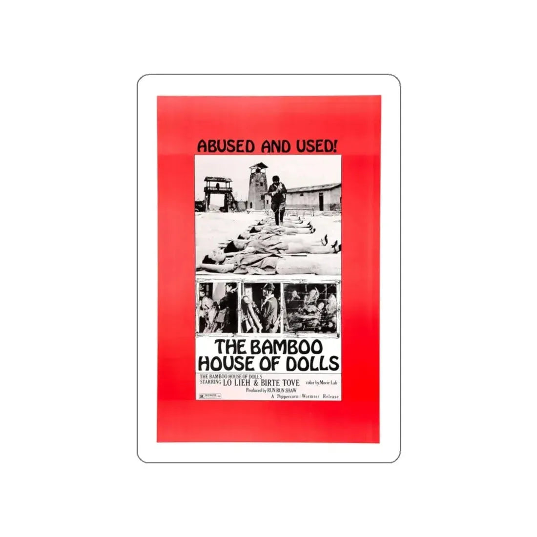 THE BAMBOO HOUSE OF DOLLS 1973 Movie Poster STICKER Vinyl Die-Cut Decal 3 Inch - The Sticker Space