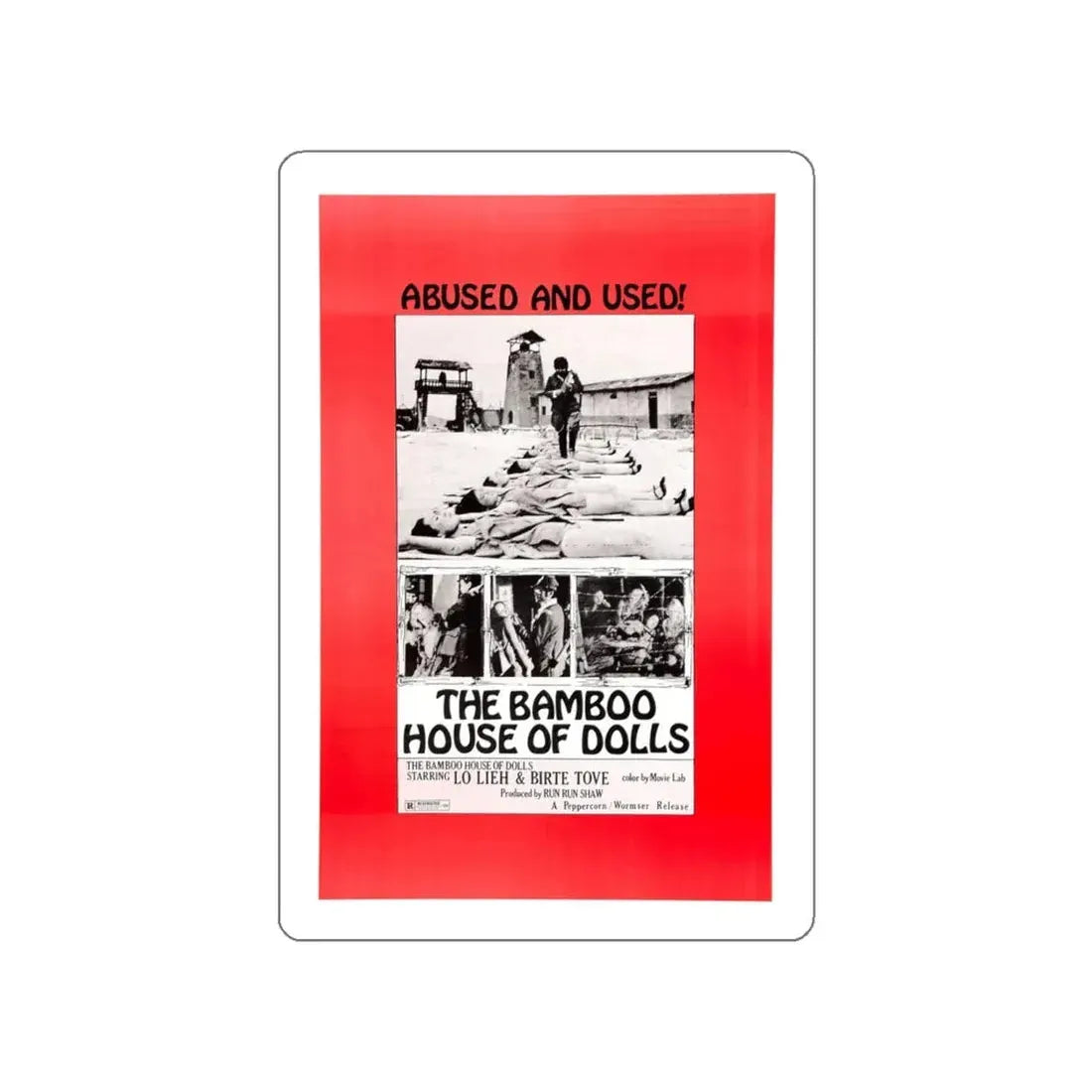 THE BAMBOO HOUSE OF DOLLS 1973 Movie Poster STICKER Vinyl Die-Cut Decal 6 Inch - The Sticker Space