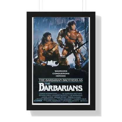 THE BARBARIANS 1987 - Framed Movie Poster 16″ x 24″ Black - The Sticker Space