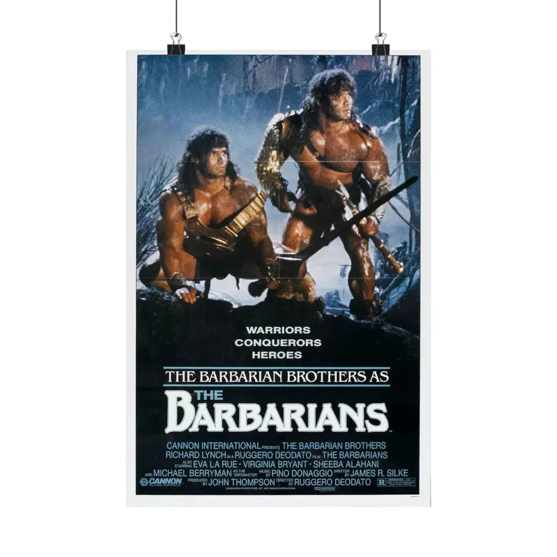 THE BARBARIANS 1987 - Paper Movie Poster 12″ x 18″ Matte - The Sticker Space