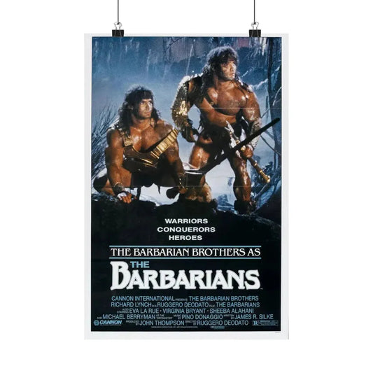 THE BARBARIANS 1987 - Paper Movie Poster 12″ x 18″ Matte - The Sticker Space