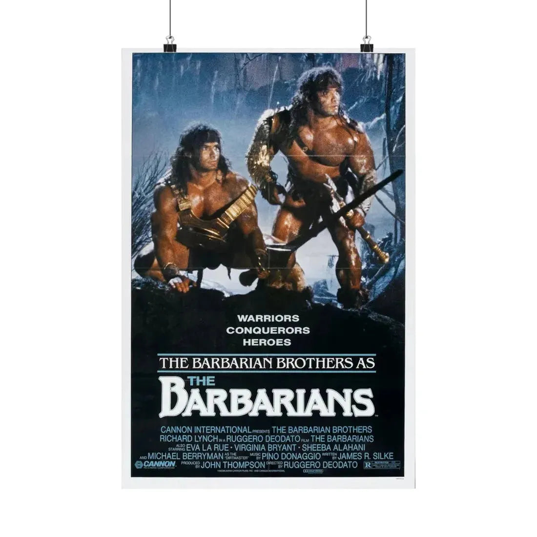 THE BARBARIANS 1987 - Paper Movie Poster 16″ x 24″ Matte - The Sticker Space