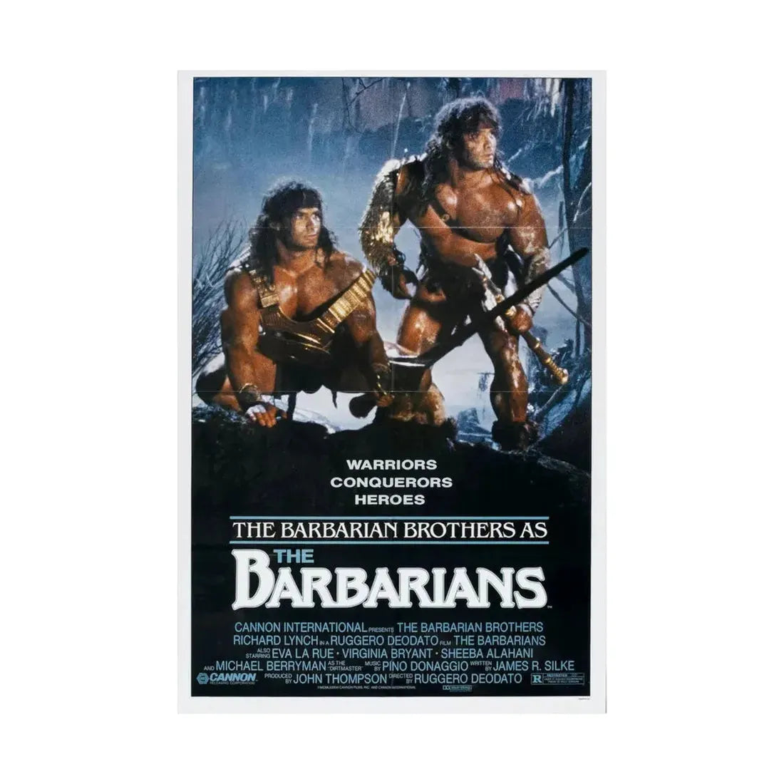 THE BARBARIANS 1987 - Paper Movie Poster - The Sticker Space