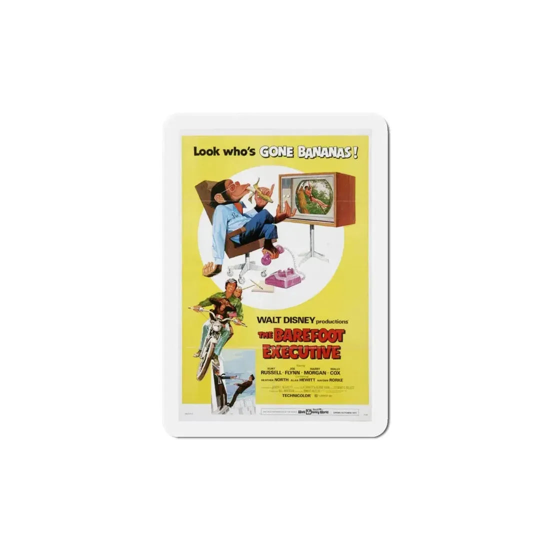 The Barefoot Executive 1971 Movie Poster Refrigerator Magnet 6 Inch - The Sticker Space