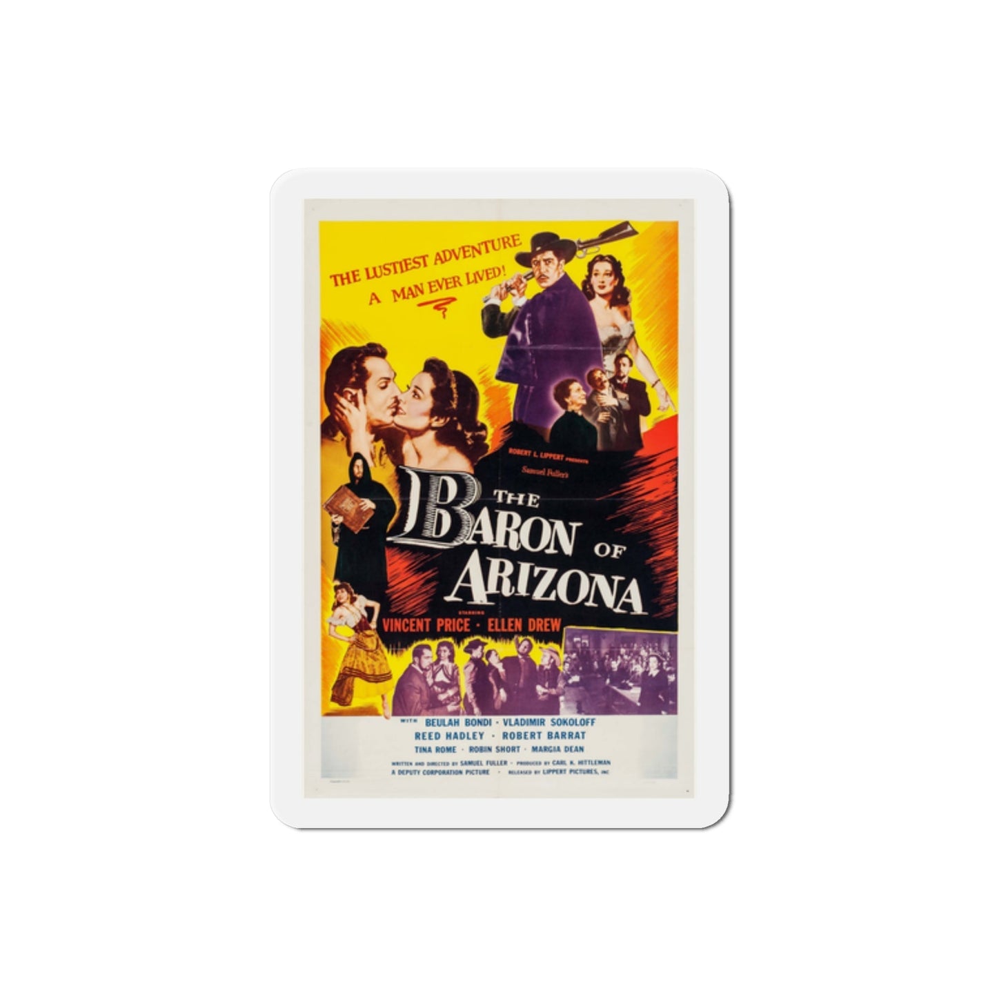 The Baron of Arizona 1950 Movie Poster Die-Cut Magnet-2 Inch-The Sticker Space