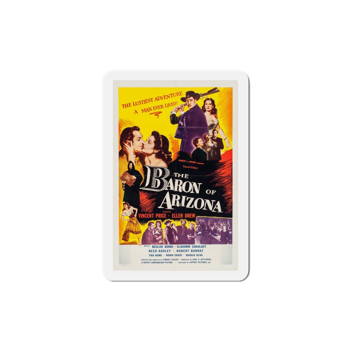 The Baron of Arizona 1950 Movie Poster Die-Cut Magnet-6 Inch-The Sticker Space