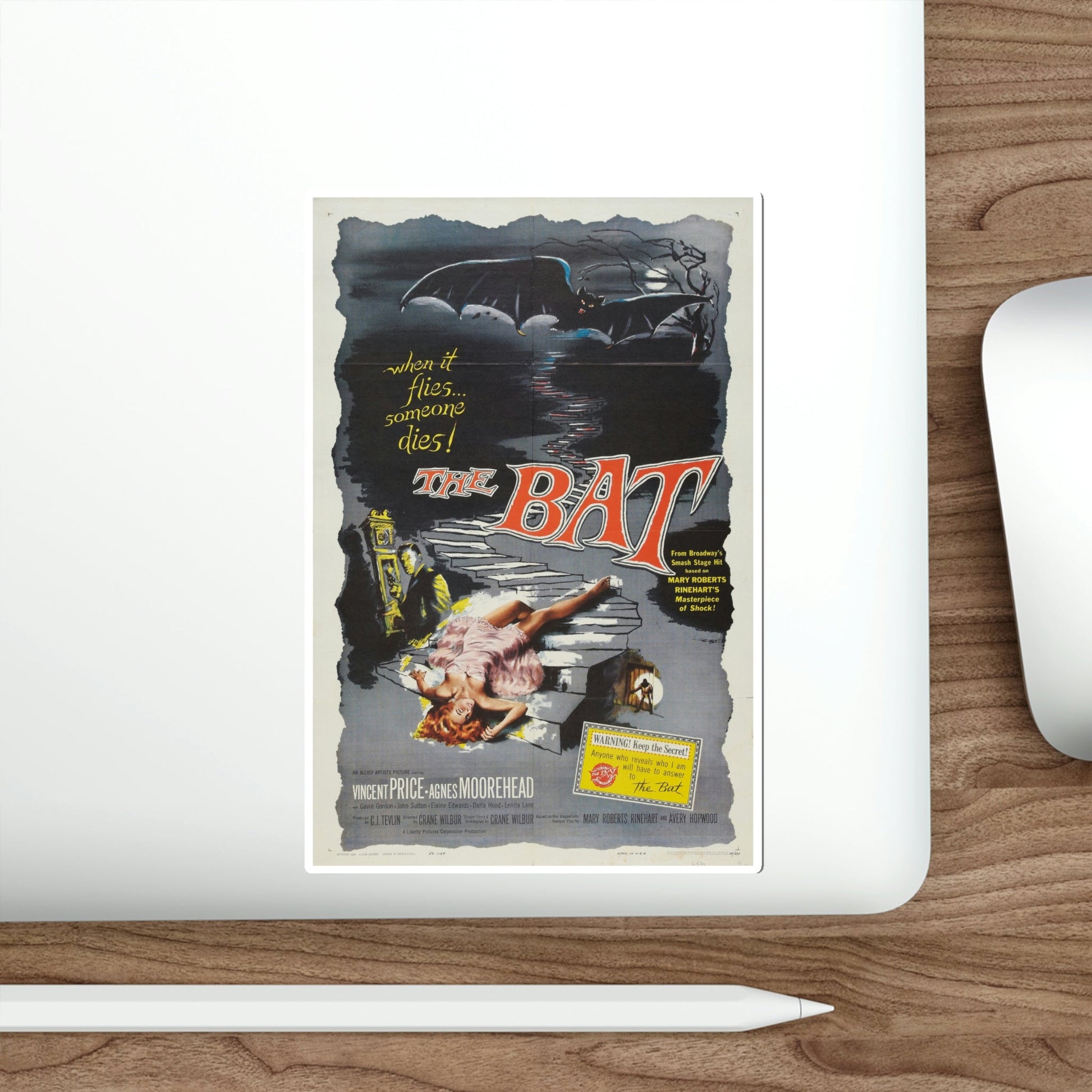 The Bat 1959 Movie Poster STICKER Vinyl Die-Cut Decal-The Sticker Space