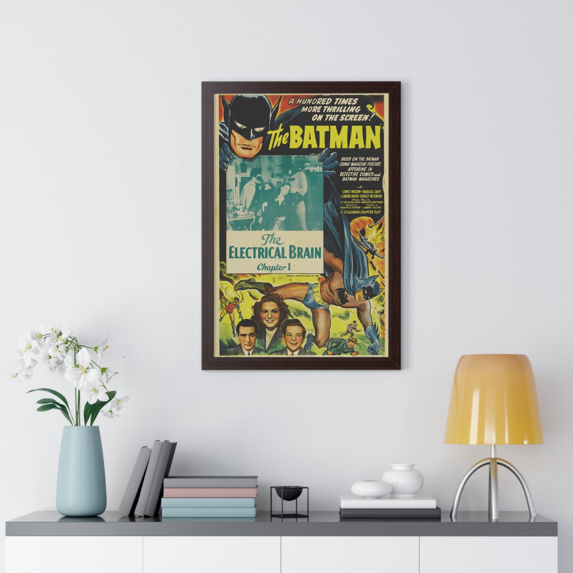 THE BATMAN - THE ELECTRICAL BRAIN 1943 - Framed Movie Poster-The Sticker Space