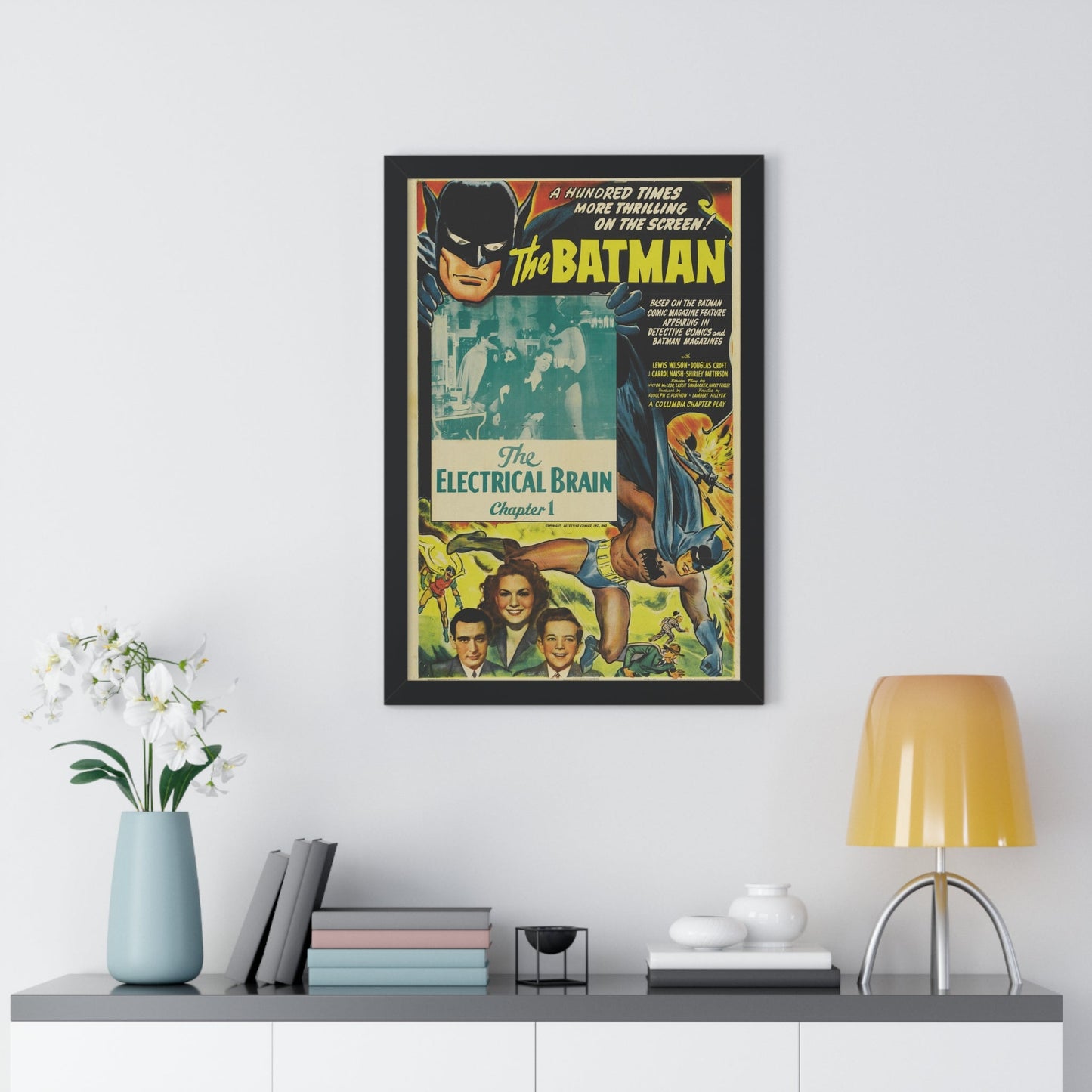 THE BATMAN - THE ELECTRICAL BRAIN 1943 - Framed Movie Poster-The Sticker Space