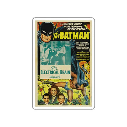 THE BATMAN - THE ELECTRICAL BRAIN 1943 Movie Poster STICKER Vinyl Die-Cut Decal 4 Inch - The Sticker Space