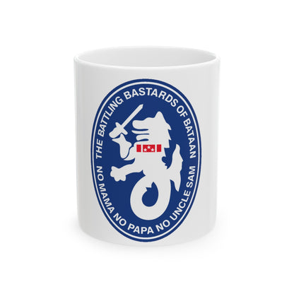 The Battling Bastards USS Bataan LHD5 (U.S. Navy) White Coffee Mug-11oz-The Sticker Space