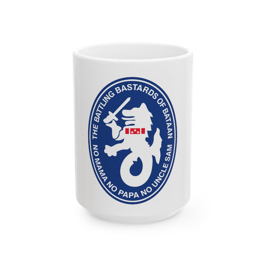 The Battling Bastards USS Bataan LHD5 (U.S. Navy) White Coffee Mug-15oz-The Sticker Space