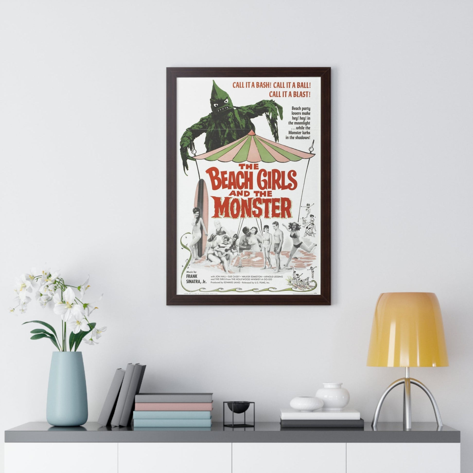 THE BEACH GIRLS AND THE MONSTER 1965 - Framed Movie Poster-The Sticker Space