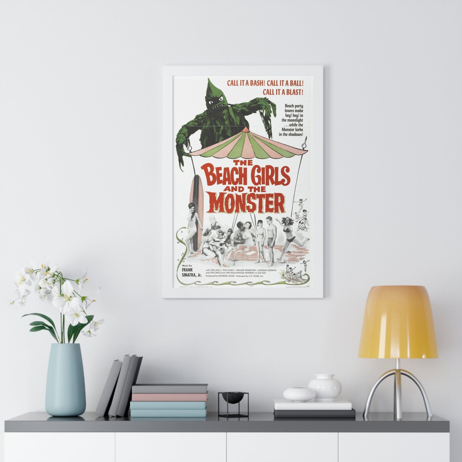 THE BEACH GIRLS AND THE MONSTER 1965 - Framed Movie Poster-The Sticker Space