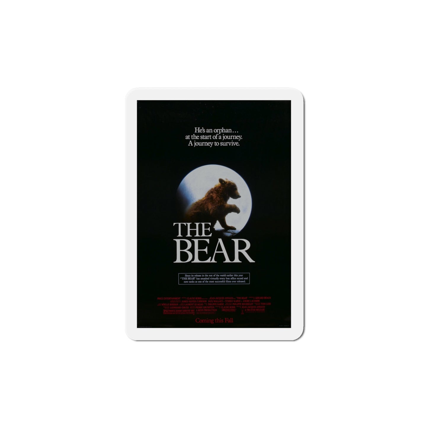 The Bear 1989 Movie Poster Die-Cut Magnet-6 × 6"-The Sticker Space